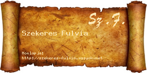 Szekeres Fulvia névjegykártya